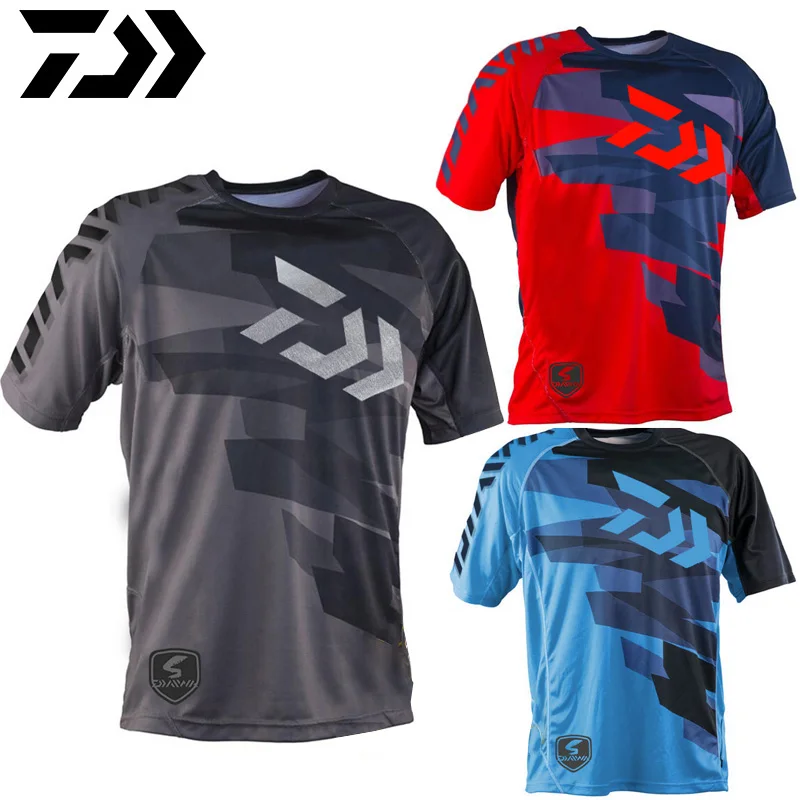 

DAIWA Short Sleeve Fishing Clothing Quick-Drying Anti-UV Sun Fishing Jersey Summer Fishing Clothes Europe Size XXS-5XL T-shirt