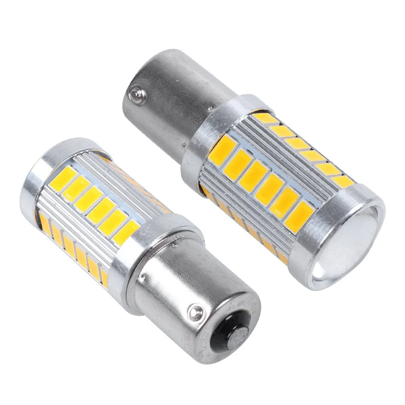 4Pcs Led 1157 Light Bulb P21/5W Bay15d Bulbs With 33Smd 5730 Chipsets-2Pcs Xenon White &amp 2Pcs Amber | Автомобили и мотоциклы