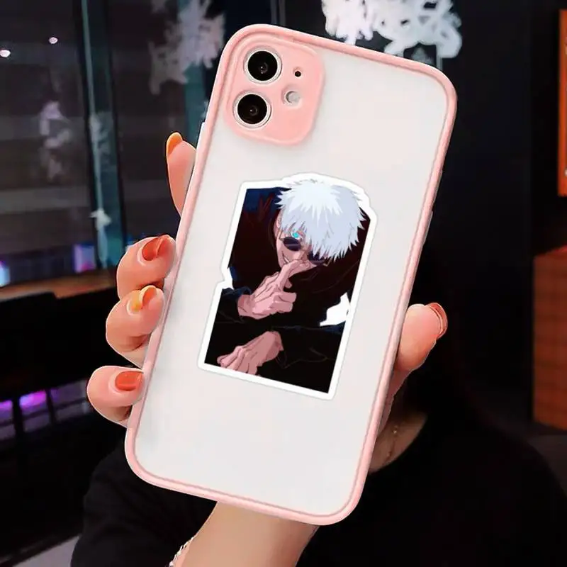 

Hot Anime Jujutsu Kaisen Phone Cases matte transparent For iphone 7 8 11 12 plus mini x xs xr pro max cover