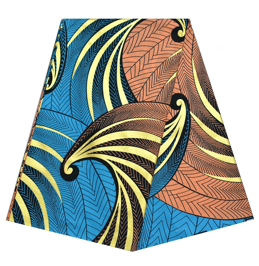 

100% Cotton African Ankara Style Wax Fabric Wax Africain Ghana Golden Nigerian African Fabric Print Gold Wax 100% Cotton Fabric