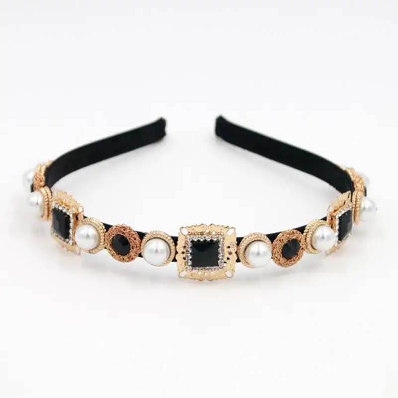

Fashion pearl women hair sticks diamond girls headband Vintage women designer headbands hair accessories for women headbands jew