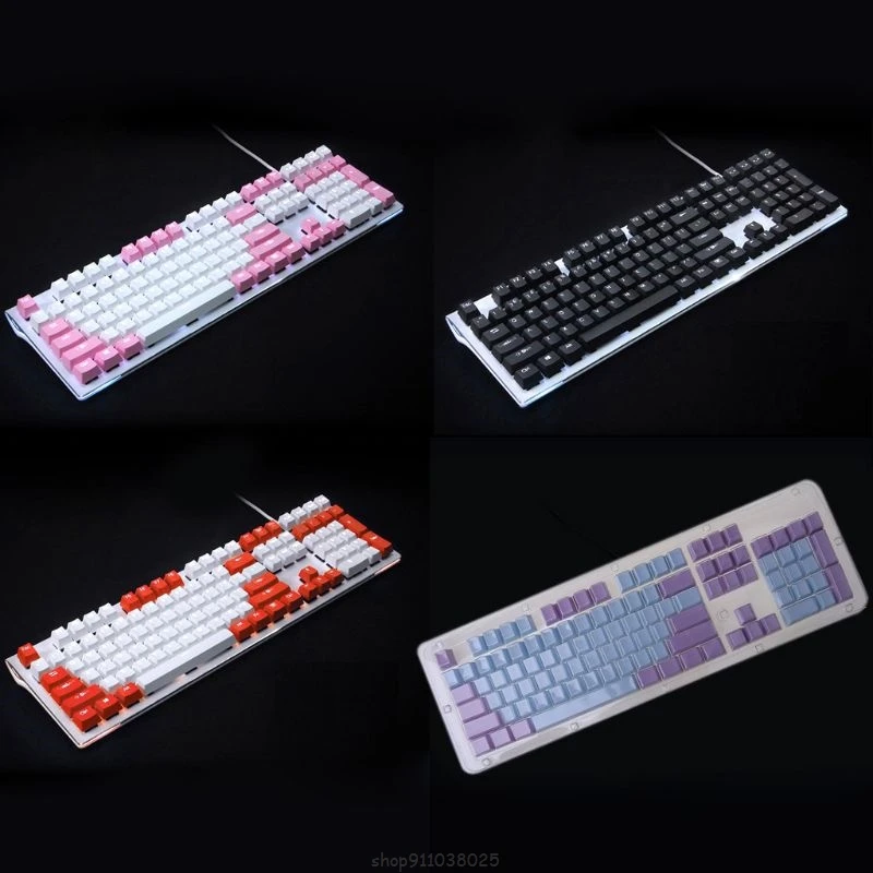

Translucent Double Shot PBT 104 KeyCaps Backlit for cherry MX Keyboard Switch Ja13 21 Dropship
