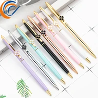 new four leaf straw pen creative gift pen 8 pcs per set multi color fashion metal ballpoint pen for girl or women