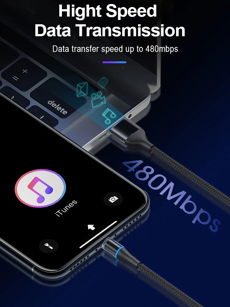 Магнитный кабель USB для быстрой зарядки кабель usb type C Магнитный кабель для зарядки данных Micro USB кабель для мобильного телефона USB шнур