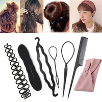 donut sponge hair bun maker hairstyle braiding hairpins for women hair styling tools elastic rubber bands rope hair accessories