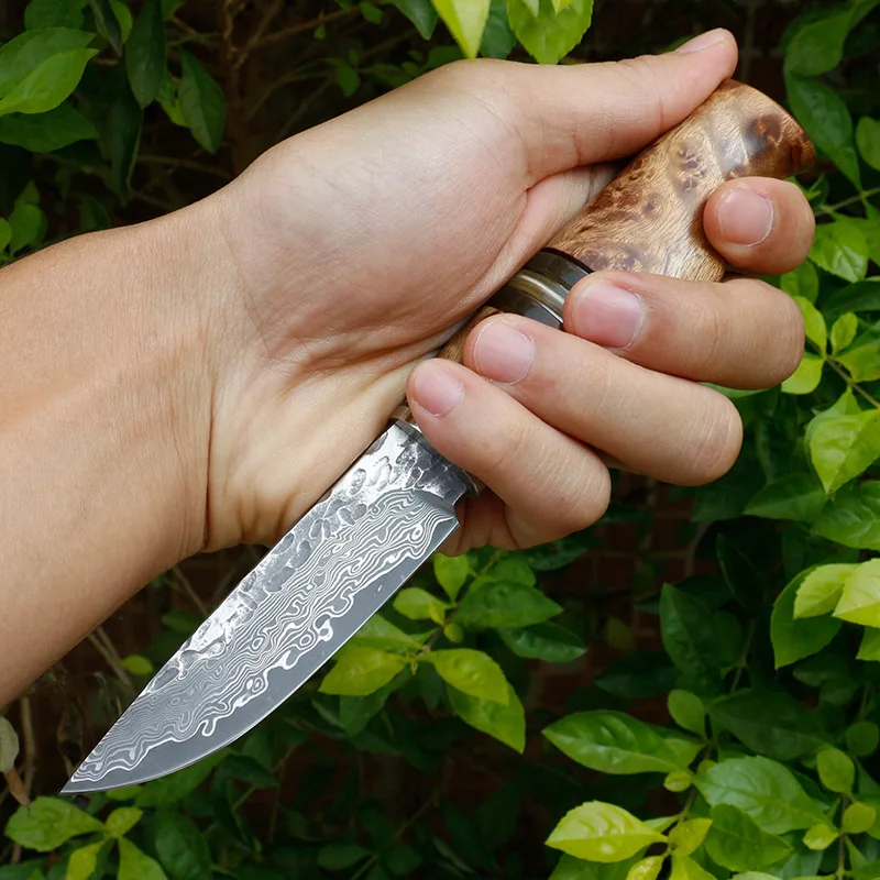 Shadowwood ручка Дамасская сталь японский самурайский тактический нож открытый