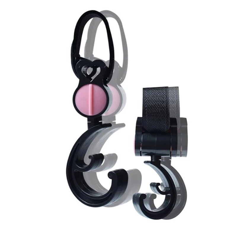 Juego de ganchos para cochecito de beb&eacute;, colgador duradero para bolsa de beb&eacute;, ganchos giratorios de 360 grados, accesorios para carrito, organizador de cochecito, 2 unids/set-4