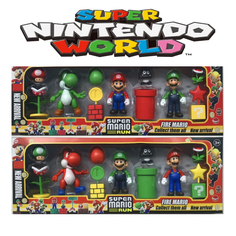 Экшн фигурки из ПВХ в стиле Super Mario Bros Луиджи боусер Йоши аниме игрушки куклы Марио