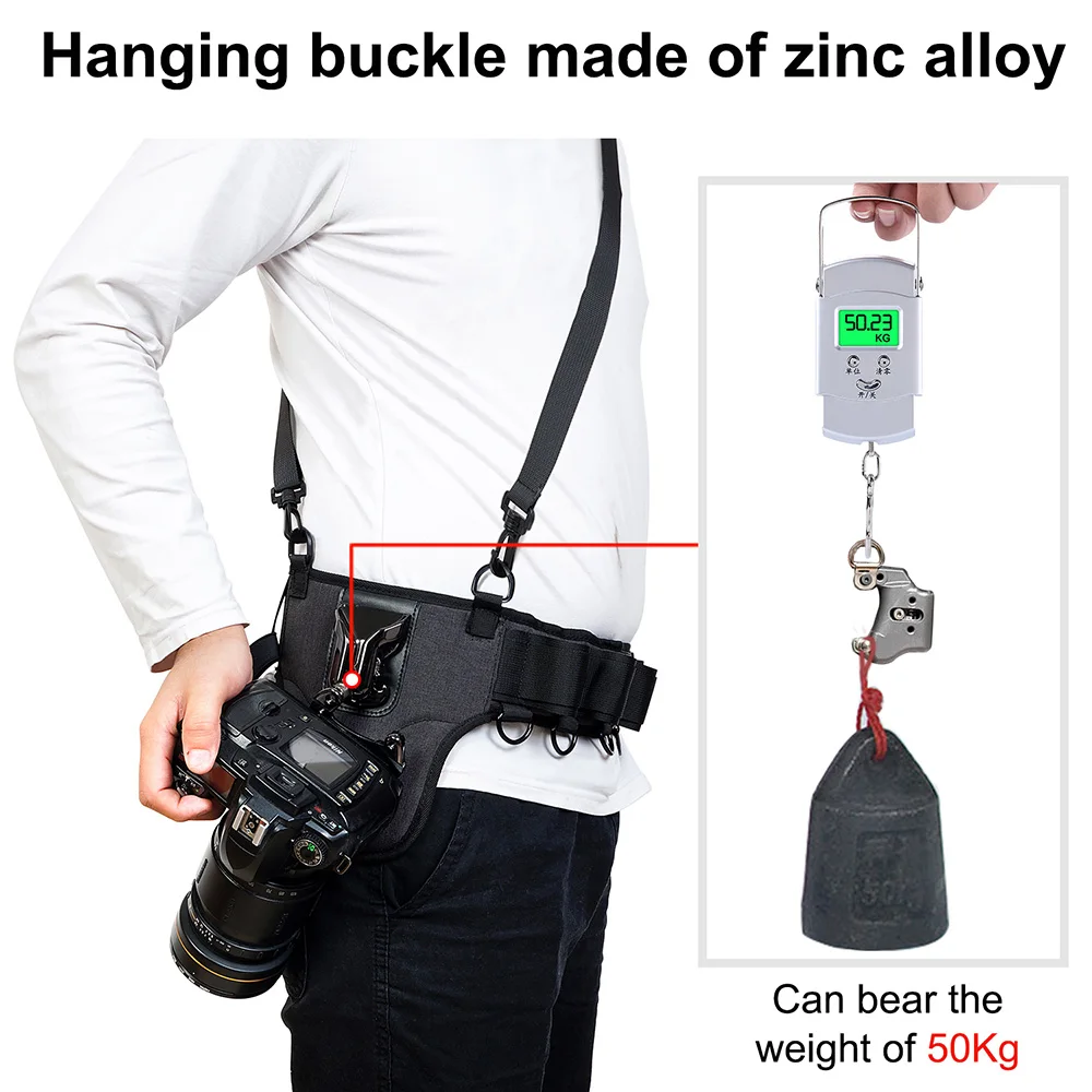 Поясной ремень CADeN с подвесным плечевым ремнем брезентовый пояс пряжкой для