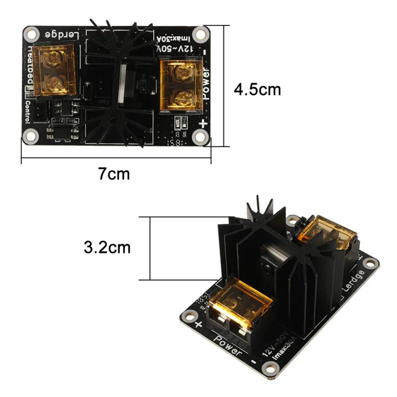 

2-Piece 3D Printer Motherboard High-Power Heating Bed Module MOS Tube Power Expansion High-Current Load Accessories