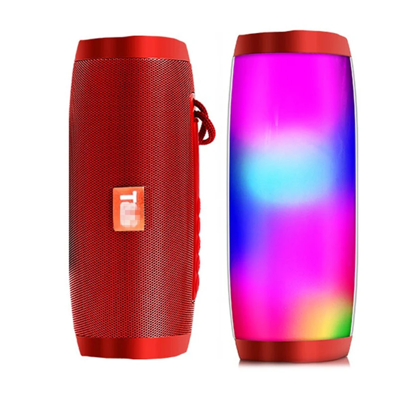 

TG157 LED Flashing Light Bluetooth Speaker Portable Outdoor 1200mAh BoomBox Fabric Waterproof Subwoofer FM Radio Loundspeaker