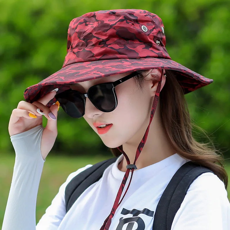 

Панама соломенная для мужчин и женщин, камуфляжная шляпа с защитой от УФ-лучей, для рыбалки и охоты, стиль сафари, летняя