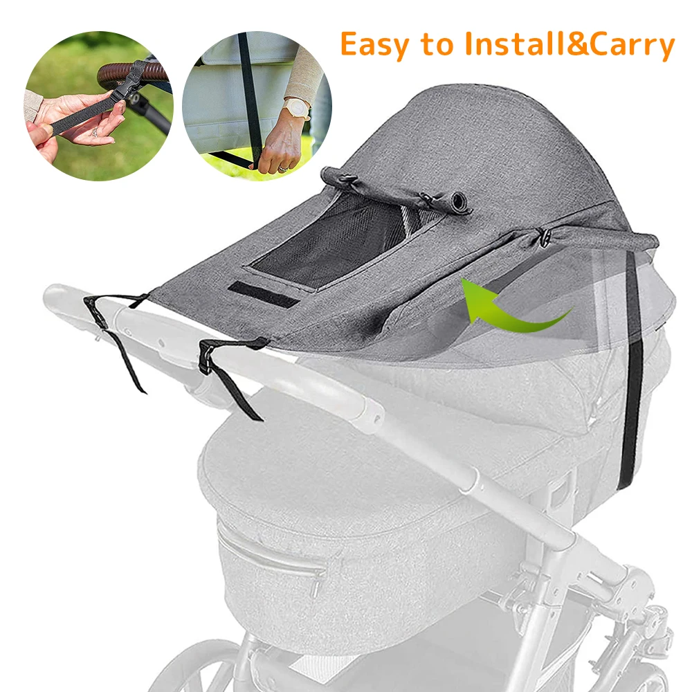 

Universal Pushchair Awning Baby Stroller for Baby Prams Car Outdoo Windproof Waterproof Accessories UV Protection Sunshade Cover