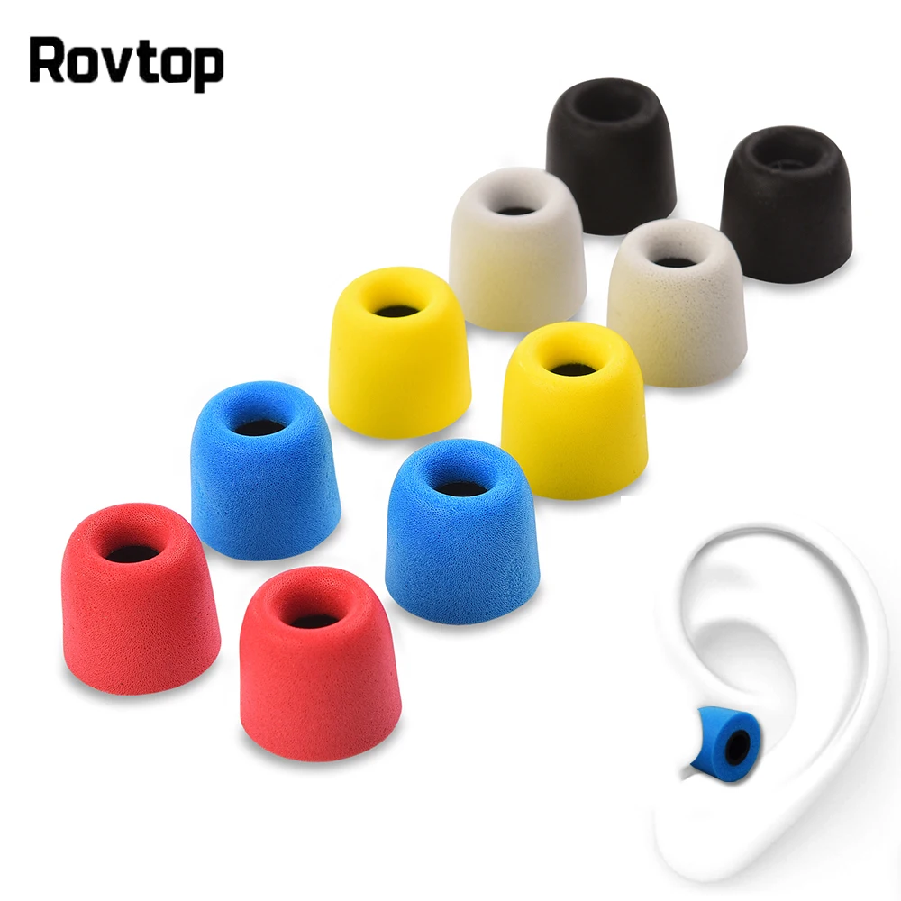 Rovtop 3 пара/лот Memory Foam ушные наконечники шумоизолирующие наушники поролоновые
