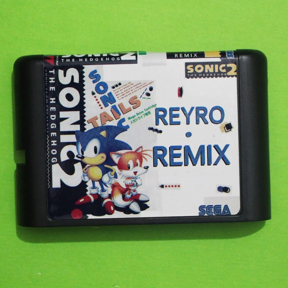 Игровая карта Sonic 2 Retro Remix 16 бит MD для Sega Mega Drive Genesis | Электроника