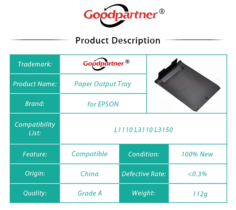5X 1749776 бумажный выходной штабелер в сборе для EPSON L1110 L3100 L3101 L3110 L3115 L3116 L3150 L3151 L3152 L3156