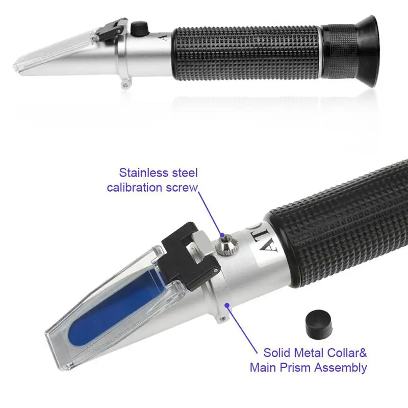 New Salinity Refractometer For Seawater And Marine Fishkeeping Aquarium 0-100 Ppt With Automatic Temperature Compensation | Инструменты