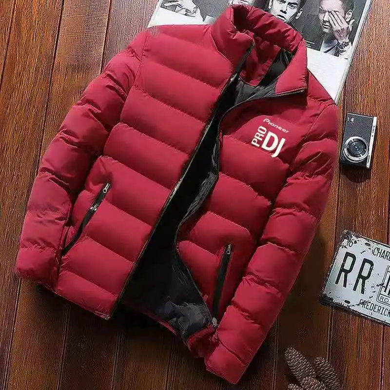 

2021 new winter jacket men's fashion stand-up collar men's parker jacket men's zipper padded jacket men's winter jacket