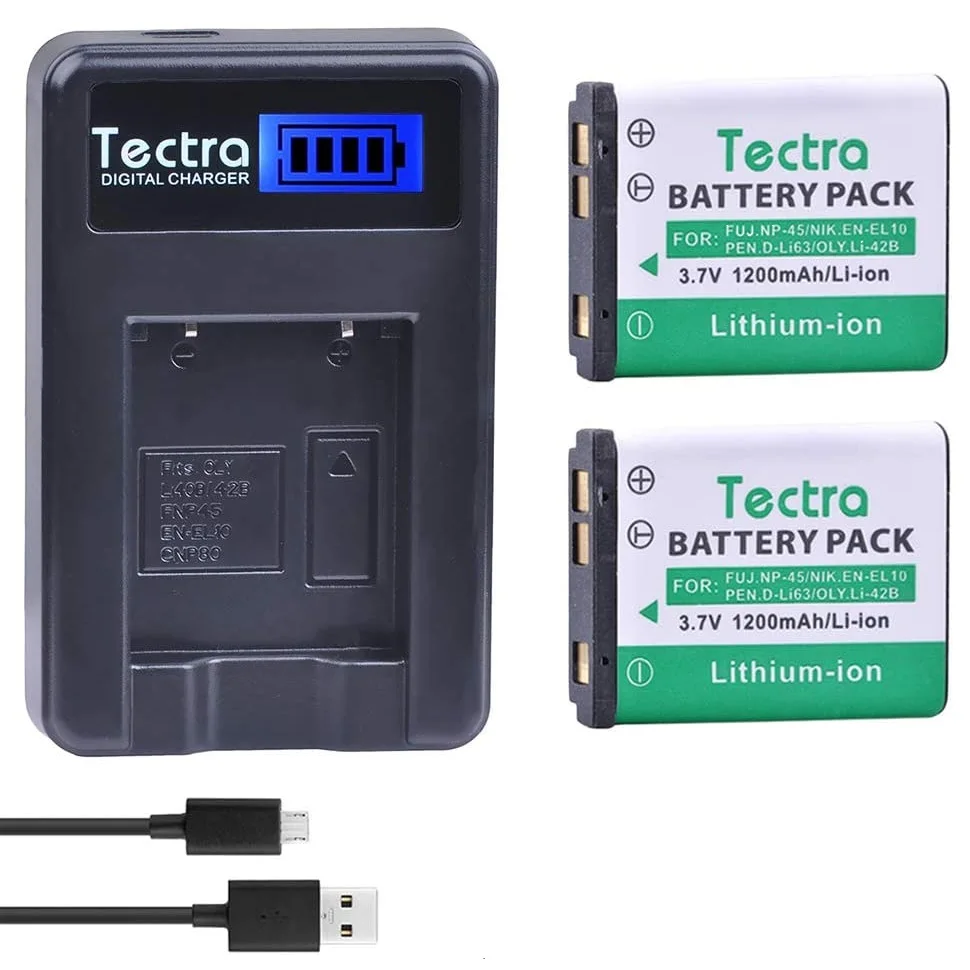 2 шт. аккумулятор + умное зарядное устройство USB для Nikon EN-EL10 MH-63 и Coolpix S60 S80 S200 S220 S500