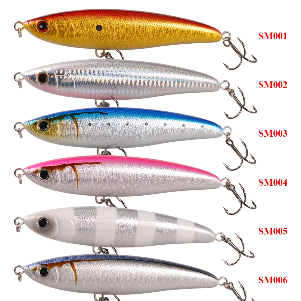

TAF Pencil Fishing Lure 14cm 68.8g Quality Big Pencil Hard Bait with Sharp VMC Hook Artificial Wobblers Sinking Swimbait Pesca