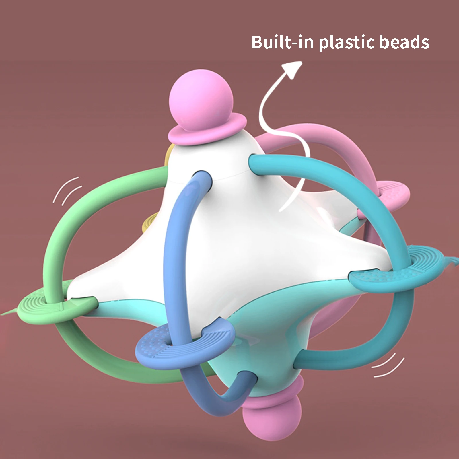 

Soft Safe Rattle Ball Baby Colorful Toys Heat Resistant Teething Toys Plastic Hand Bell Early Educational Rattle Teether Toys