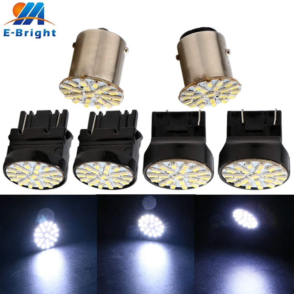 100X P21w, работающего на постоянном токе 12 В в 3020 22 SMD светодиодные лампы 1156 BA15S 1157 BAY15D T20 3156 3157 7440 7443 стайлинга автомобилей Led Сигнал поворота, стоп-сигналы