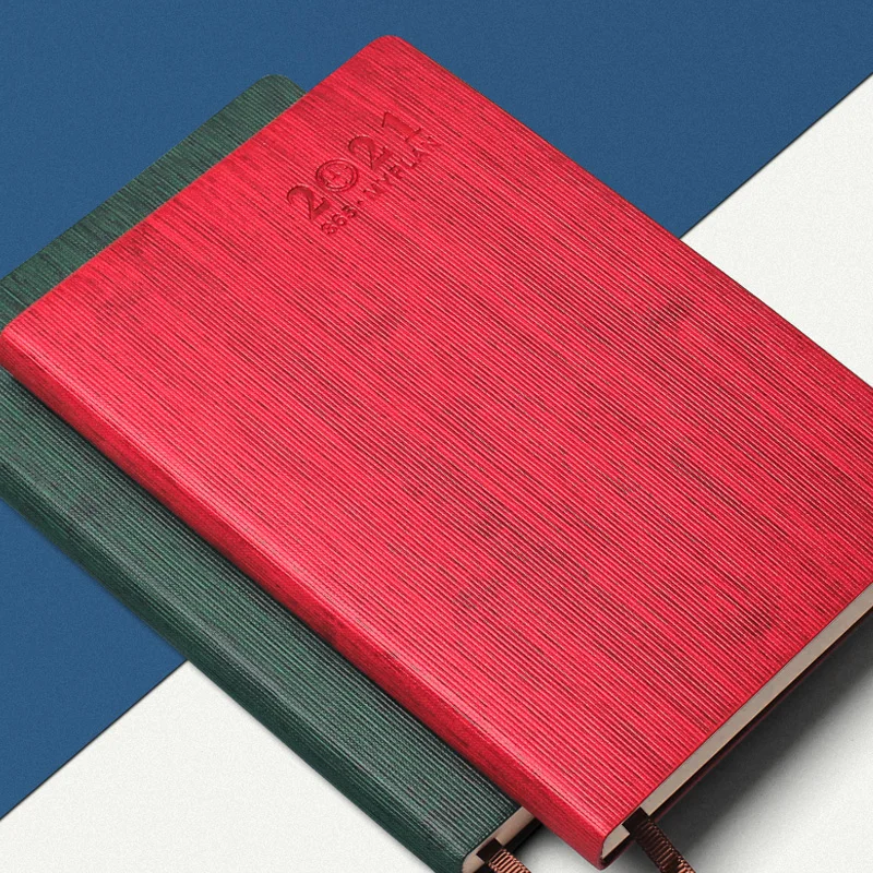 

Diary 2021 Soft Leather Notepad Planner Retro Cover Agenda A5 Notebooks Luxury Office Accessories The Books Old Fashioned