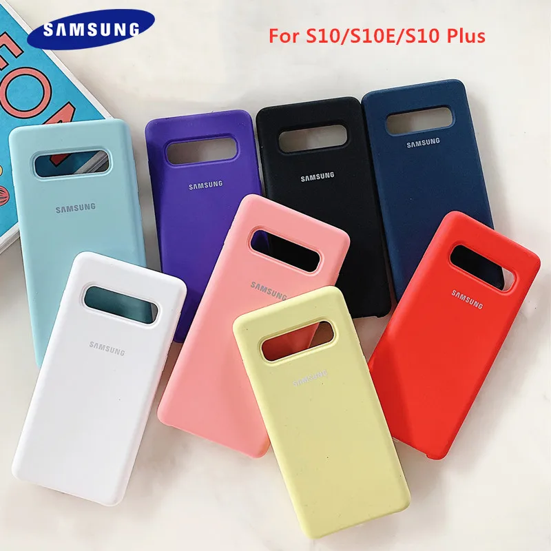 Оригинальный силиконовый чехол для Samsung S7/S7edge/S8/S9/S10/S10 Plus/S10E мягкий на ощупь
