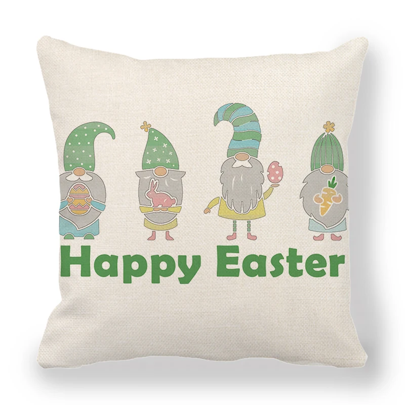 

Home Decor of Cartoon Pillow Case Easter Festival Living Room Decoration Pillow Cover Sofa Car Cushion Cover 45x45cm