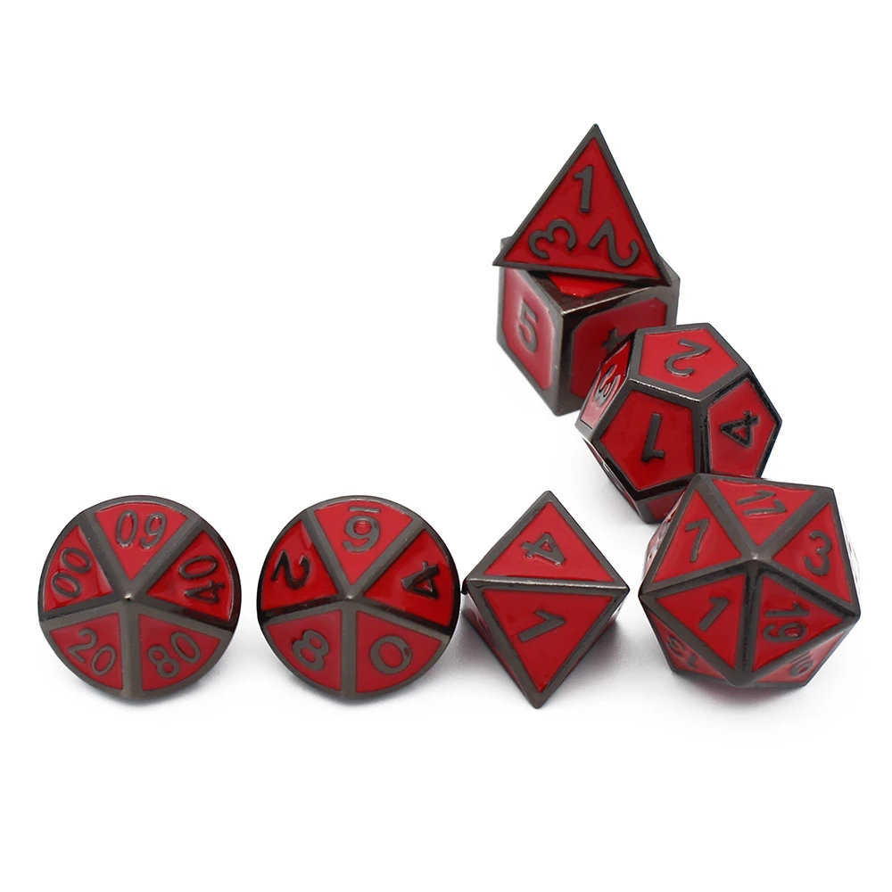 Набор металлических игральных костей D4 D6 D8 D10 D % D12 D20|Кубики| |