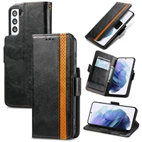 pu leather flip phone case for samsung galaxy s21 s20 fe s10 plus note 20 ultra wallet card slots stand cover tpu bumper case