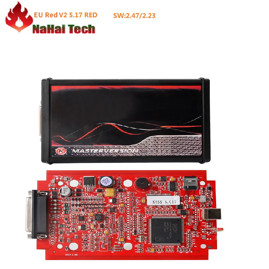 Онлайн EU Red V5.017 Ke- ss v2.47 OBD2 менеджер Тюнинг Комплект Полный мастер для автомобилей