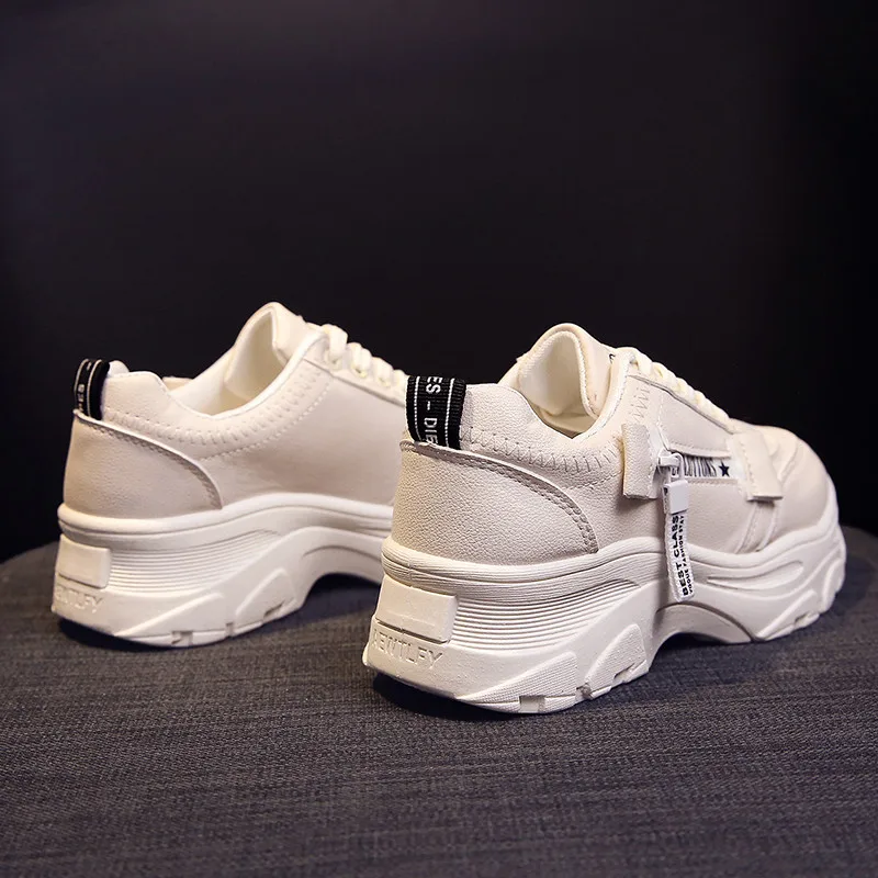 2019 новые повседневные женские кроссовки обувь на платформе со шнуровкой женская