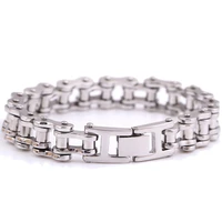 punk mens charm bracelets bangles silver motorcycle biker bicycle chain link bracelets for men stainless steel jewelry gift