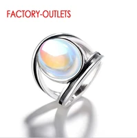authentic 925 sterling silver oval crystal finger rings for women fashion female ring jewelry accessory for wedding engagement