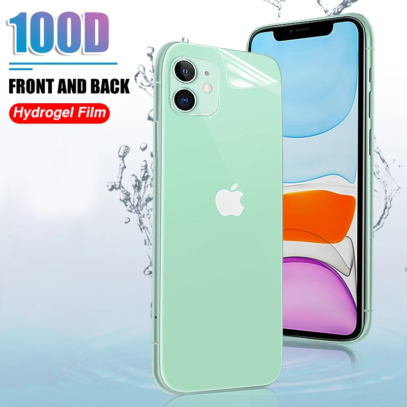 100D Передняя и задняя мягкая Гидрогелевая пленка для iphone 11 Pro Max 7 8 6 6s PLus X XR XS Max полная защитная пленка без стекла