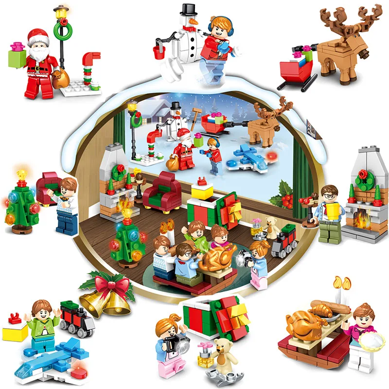 Рождественский Санта Клаус Турция сцена мини игрушка фигурка строительный блок