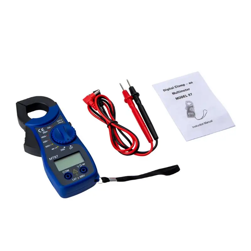 

MT87 LCD Digital Clamp Meter Multimeter AC/DC Ammeter Voltmeter Resistance Test