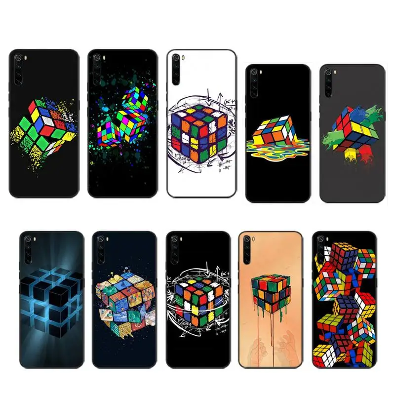 Милый чехол для телефона Magic Cube Bling Xiaomi Note Max Mi 3 7 8 9se Redmi 7a 8t 10 Pro Lite