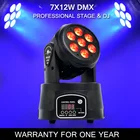 Сценический прожектор Lyre DJ с движущейся головкой, 7x12 Вт, Вращающийся Диско-светильник с RGBW для Светодиодный цпола, ночного клуба