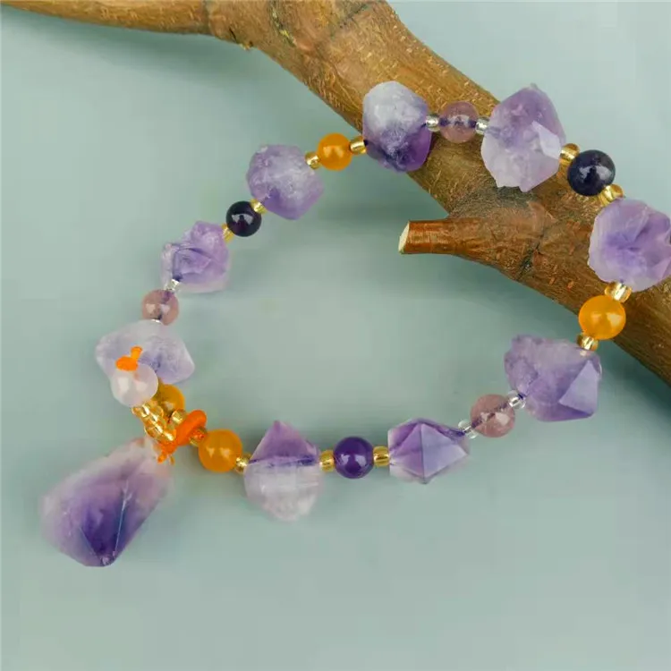 Женский браслет из натурального аметиста камня | Украшения и аксессуары