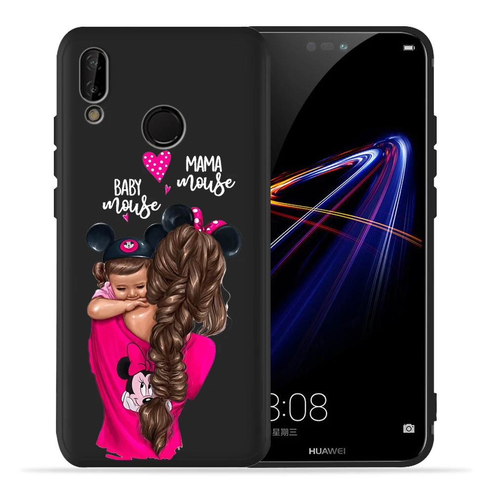 Модный черный чехол для телефона Mam Super Mom baby girl для huawei P30 P20 Lite Pro P10 P9 Lite mate 20 30 10 Lite, мягкий чехол для Etui