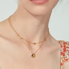 ZUUZ из нержавеющей стали в стиле Бохо с цветами и кристаллами, многослойное колье для женщин вечерние; Одежда для дня рождения украшения Луна монета ожерелье с кулоном в форме сердца