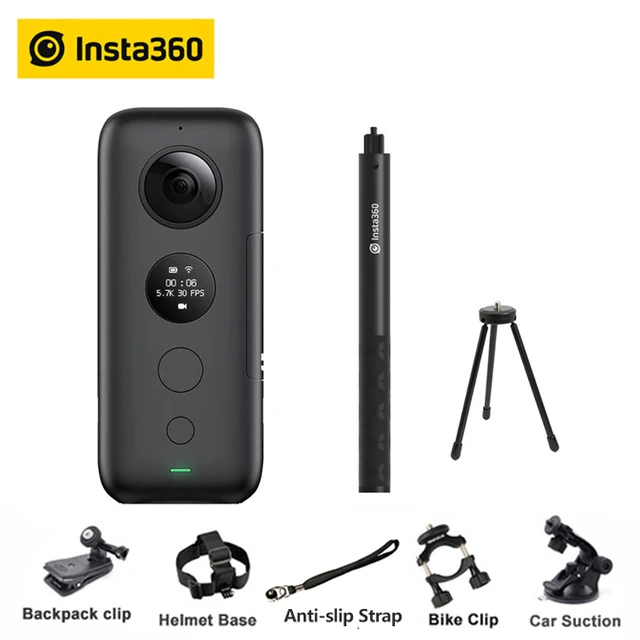 Insta360 One X Экшн-камера VR 360 панорамная видеокамера 5,7 K ONE X gps умный пульт дистанционного управления чехол - Цвет: Bundle 1