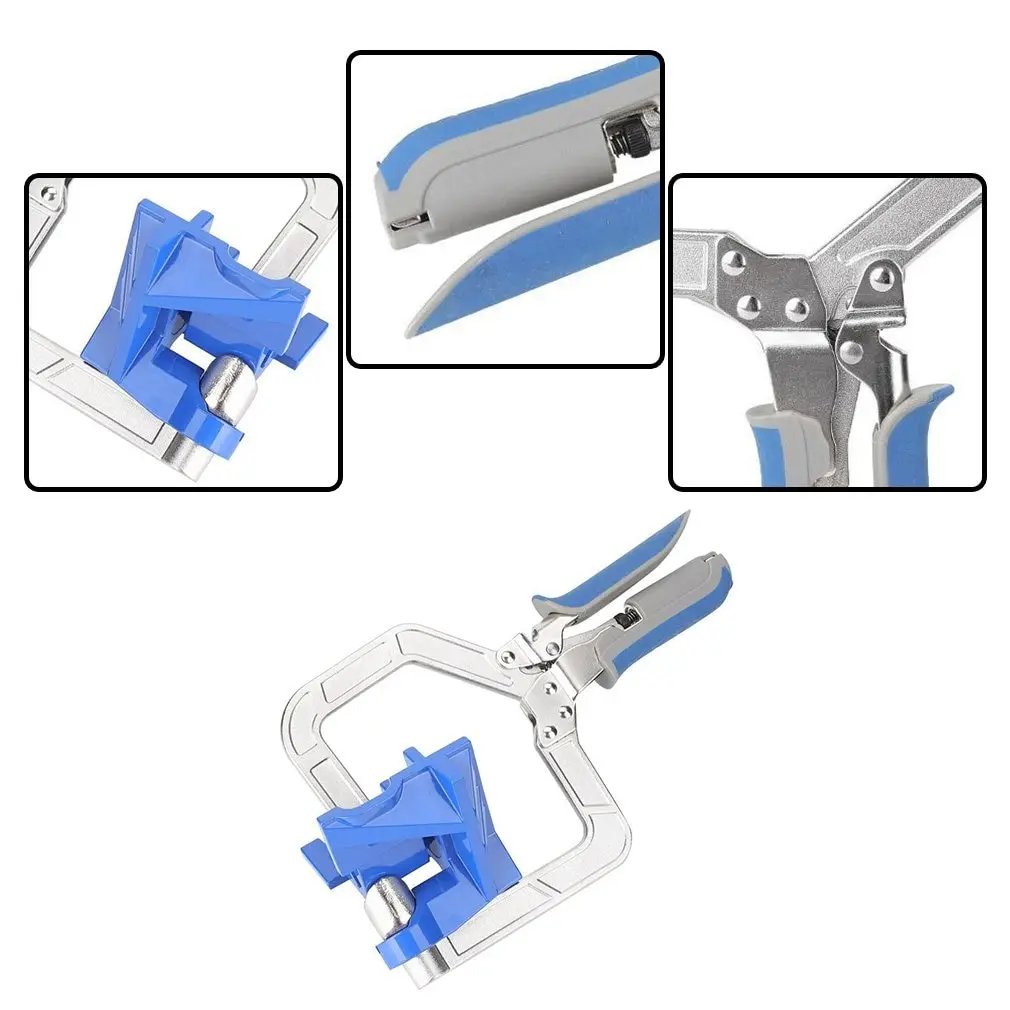 

Corner Clamp 90 Degree Wood Board Right Angle Woodworking Clamping Hand Tool Portable Fixed Hole Punch