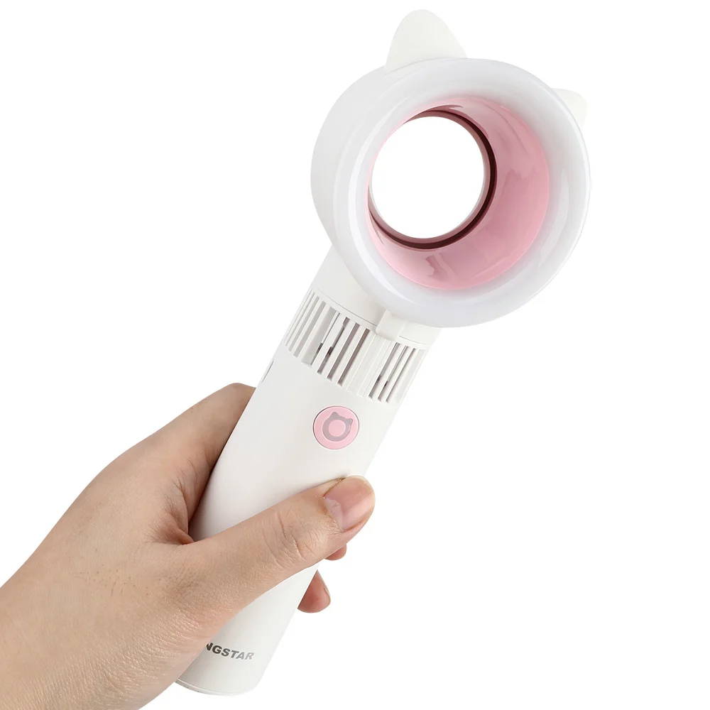 

iHoven Handheld Bladeless Fan USB Rechargeable NO Leaf Mini Fans Hand Held Travel Cooling Air Cooler Fan Leafless