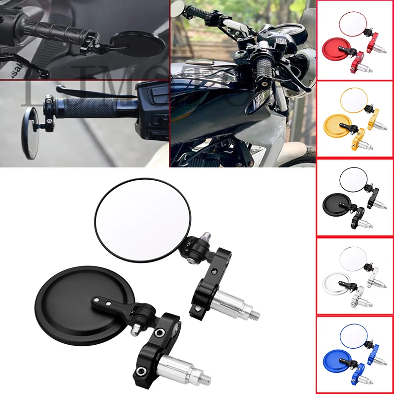 Мотоциклетное Зеркало для Yamaha XJR400 xjr 400 MT07 MT09 MT10 FZ07 FZ09 22/24 мм боковые зеркала