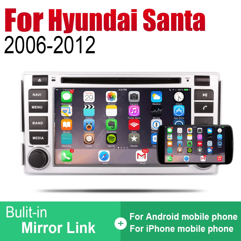 ZaiXi автомобильный dvd плеер gps навигация для hyundai Santa Fe 2006 ~ 2012 автомобильное