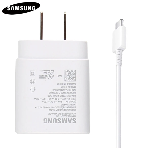 US adapter and Cable Планшет, быстрое зарядное устройство, EP-TA800 для samsung Galaxy Note10 Note 10 Plus S10 5G S10 PLUS 5G S10PLUS, супер быстрая зарядка 25 Вт - Тип штекера: US adapter and Cable