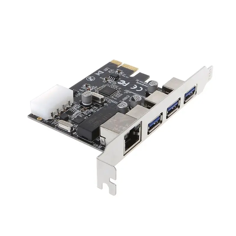 1000M Gigabit Ethernet Сетевая карта PCI E мульти I/O контроллер USB 3 0 порта|Платы расширения| |